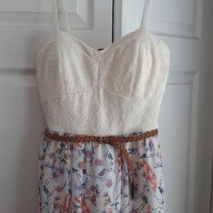 Lily Rose Floral and Lace MiniDress Size XL